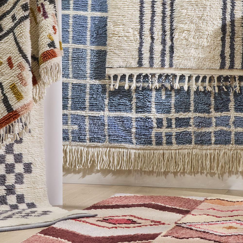 West elm ウールラグ wool rug モロッコ製 West elm ウールラグ wool
